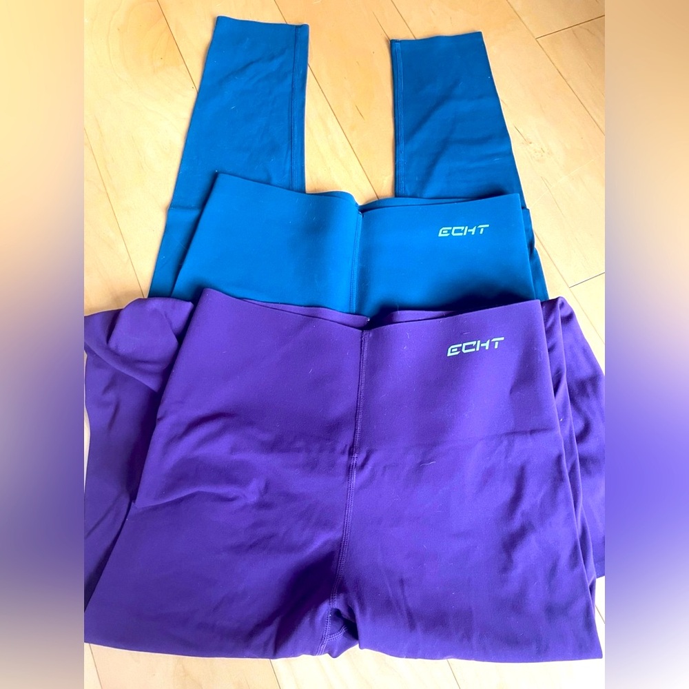 ECHT set of Purple and Green 7/8 Length Leggings